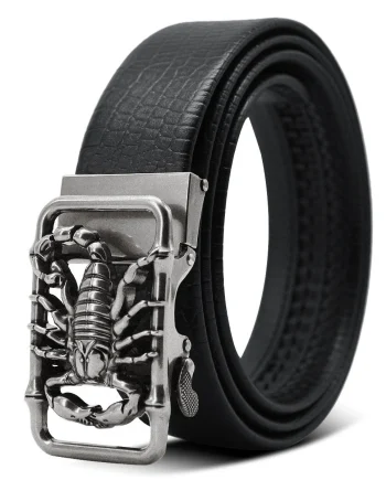 Bold Men's 3D Scorpion Automatic Ratchet Belt Faux Leather