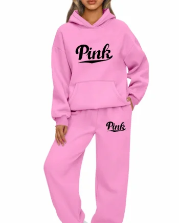 Women's Hoodie Two-Piece Set – Stylish Printed Sweatshirt & Jogger Suit