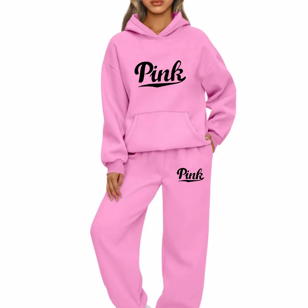 Women's Hoodie Two-Piece Set – Stylish Printed Sweatshirt & Jogger Suit Women's Hoodie Two-Piece Set – Stylish Printed Sweatshirt & Jogger Suit