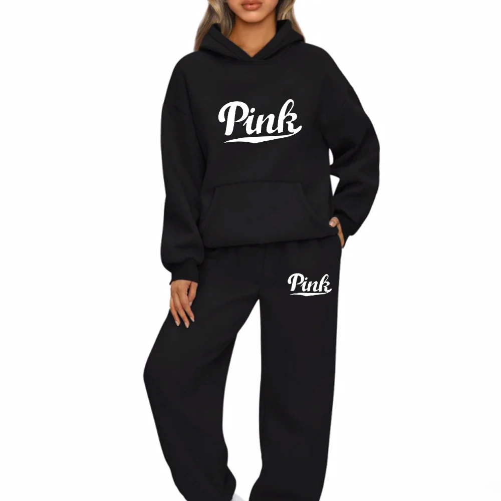 Women's Hoodie Two-Piece Set – Stylish Printed Sweatshirt & Jogger Suit Women's Hoodie Two-Piece Set – Stylish Printed Sweatshirt & Jogger Suit - Image 2