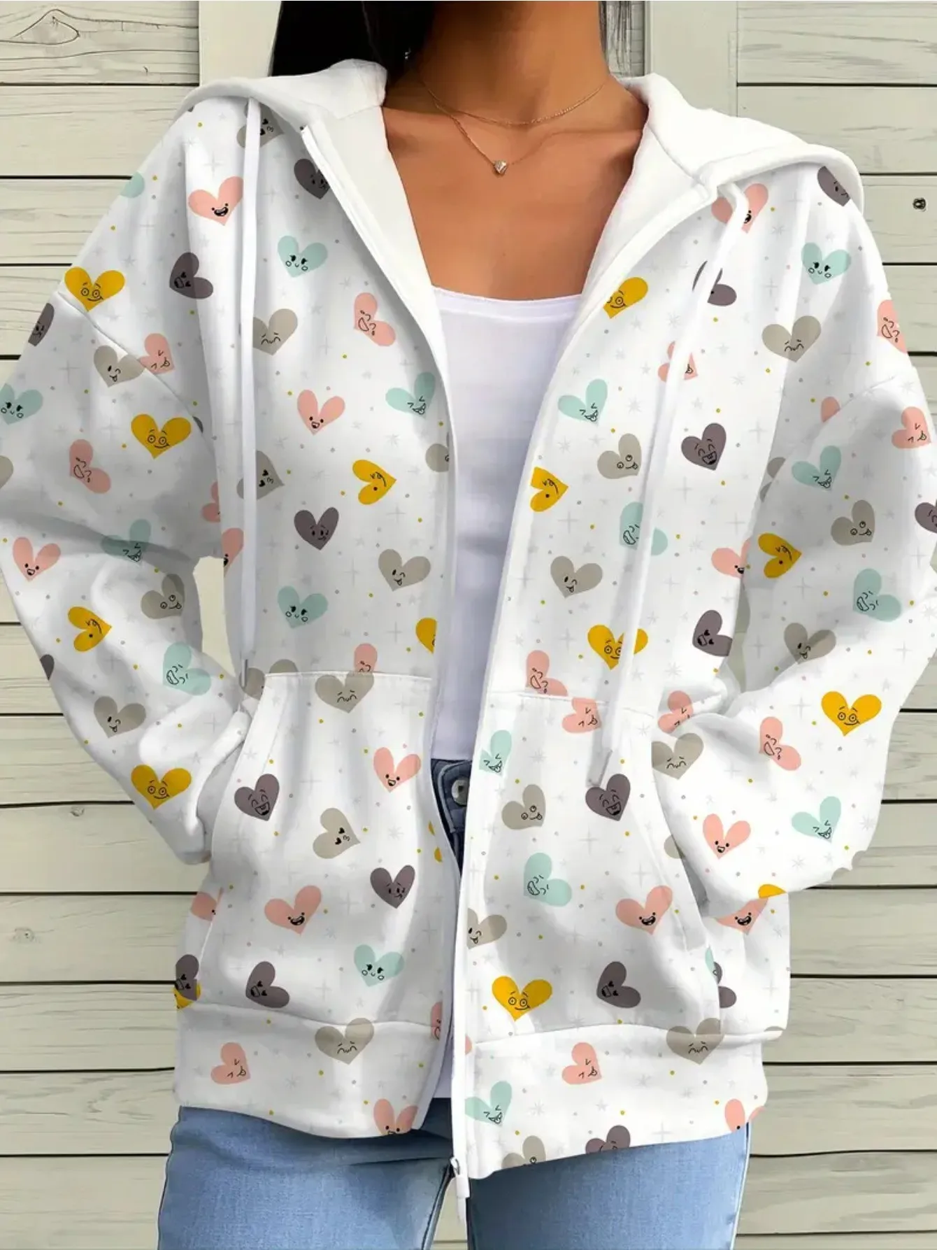 Women's Zipper Sweater Jacket – Stunning 3D Printed Winter Hoodie Women's Zipper Sweater Jacket – Stunning 3D Printed Winter Hoodie - Image 4