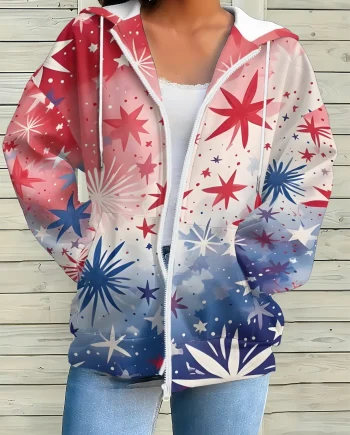 Women's 3D Printed Zipper Hoodie – Stunning Winter Streetwear Jacket