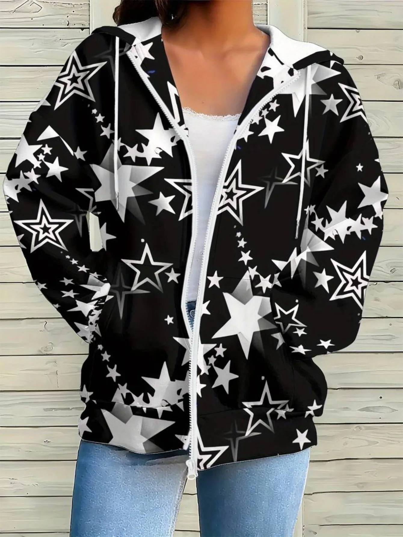 Women's 3D Printed Zipper Hoodie – Stunning Winter Streetwear Jacket Women's 3D Printed Zipper Hoodie – Stunning Winter Streetwear Jacket - Image 5