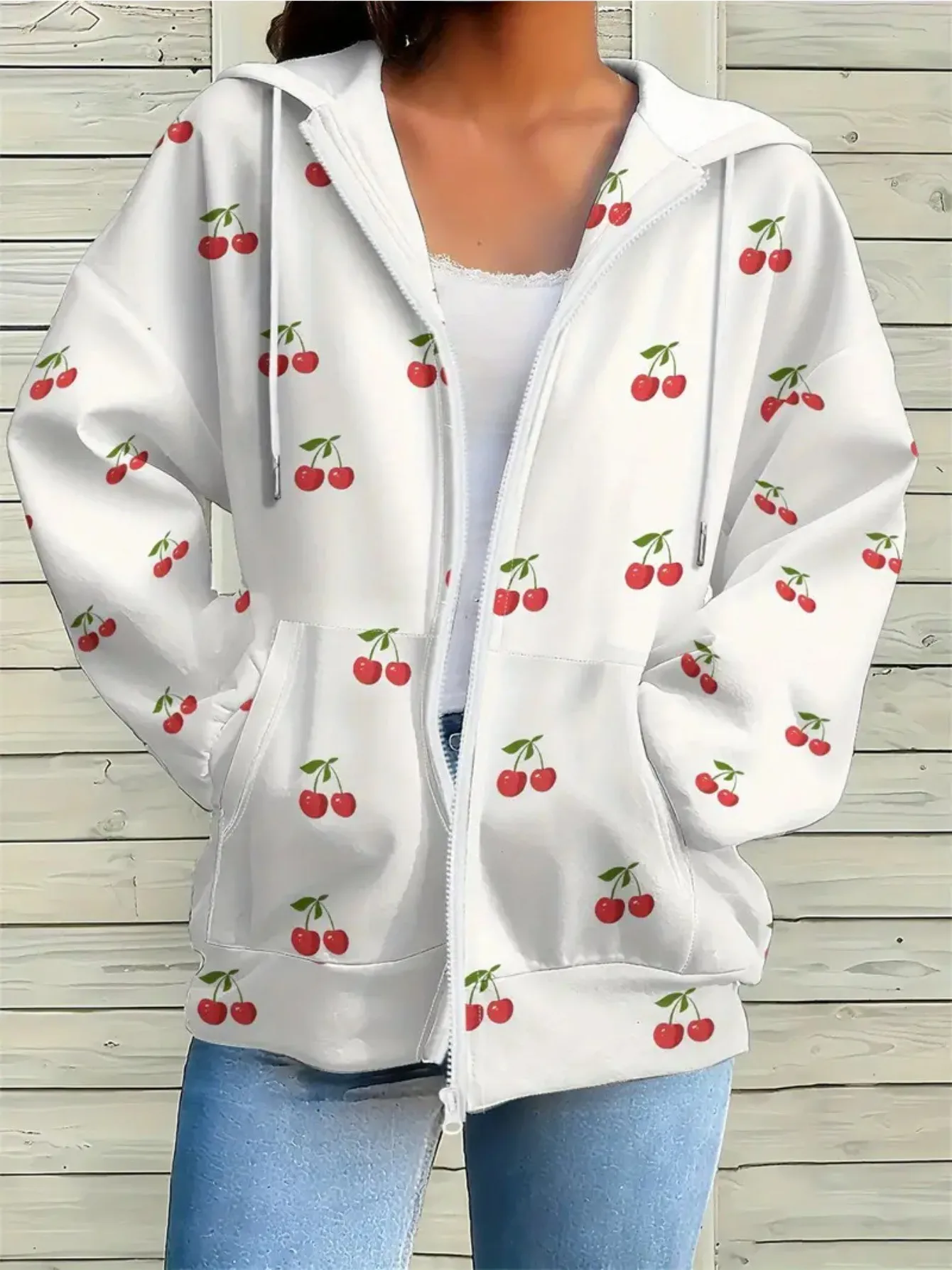 Women's 3D Printed Zipper Hoodie – Stunning Winter Streetwear Jacket Women's 3D Printed Zipper Hoodie – Stunning Winter Streetwear Jacket - Image 4