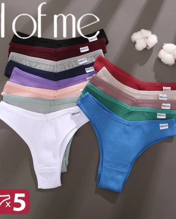 Cotton Bikini Panties for Women – Premium 5-Piece Soft Underwear Set